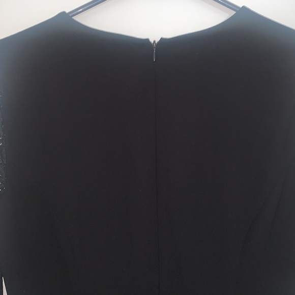 BCBG MAX AZRIA Black Pant Jumpsuit Romper Lace Arms Sz 8 $298 Retail - Picture 5 of 5